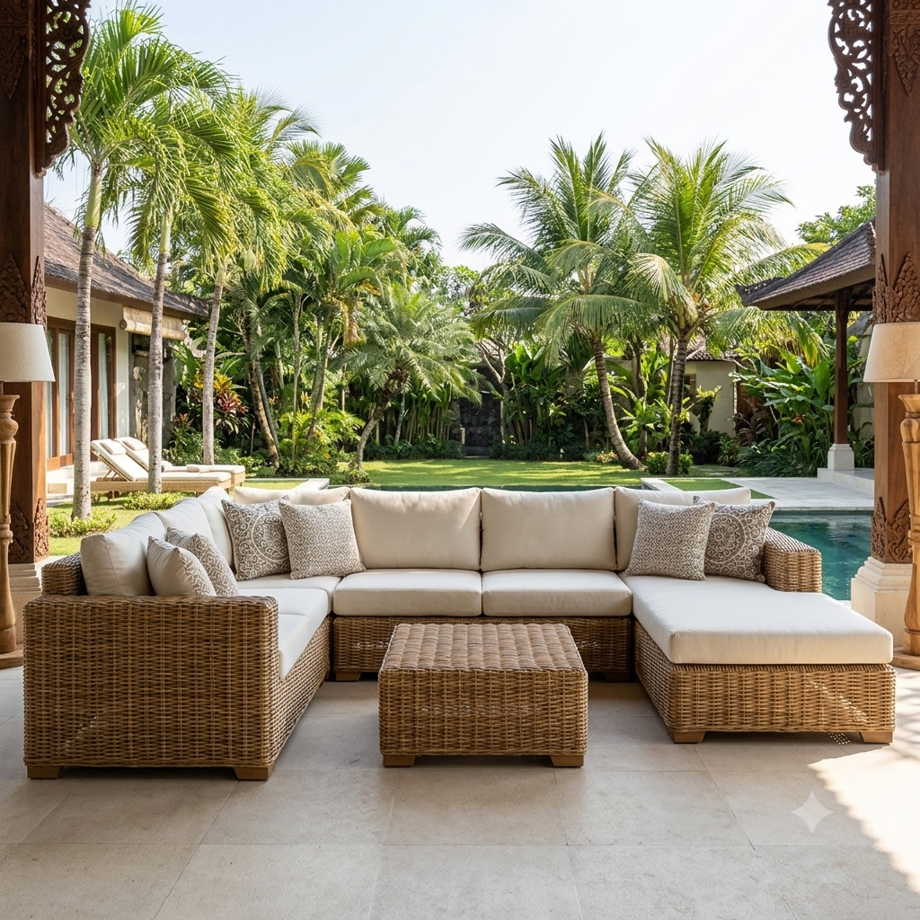 Bali Outdoor Rattan Lounge Set